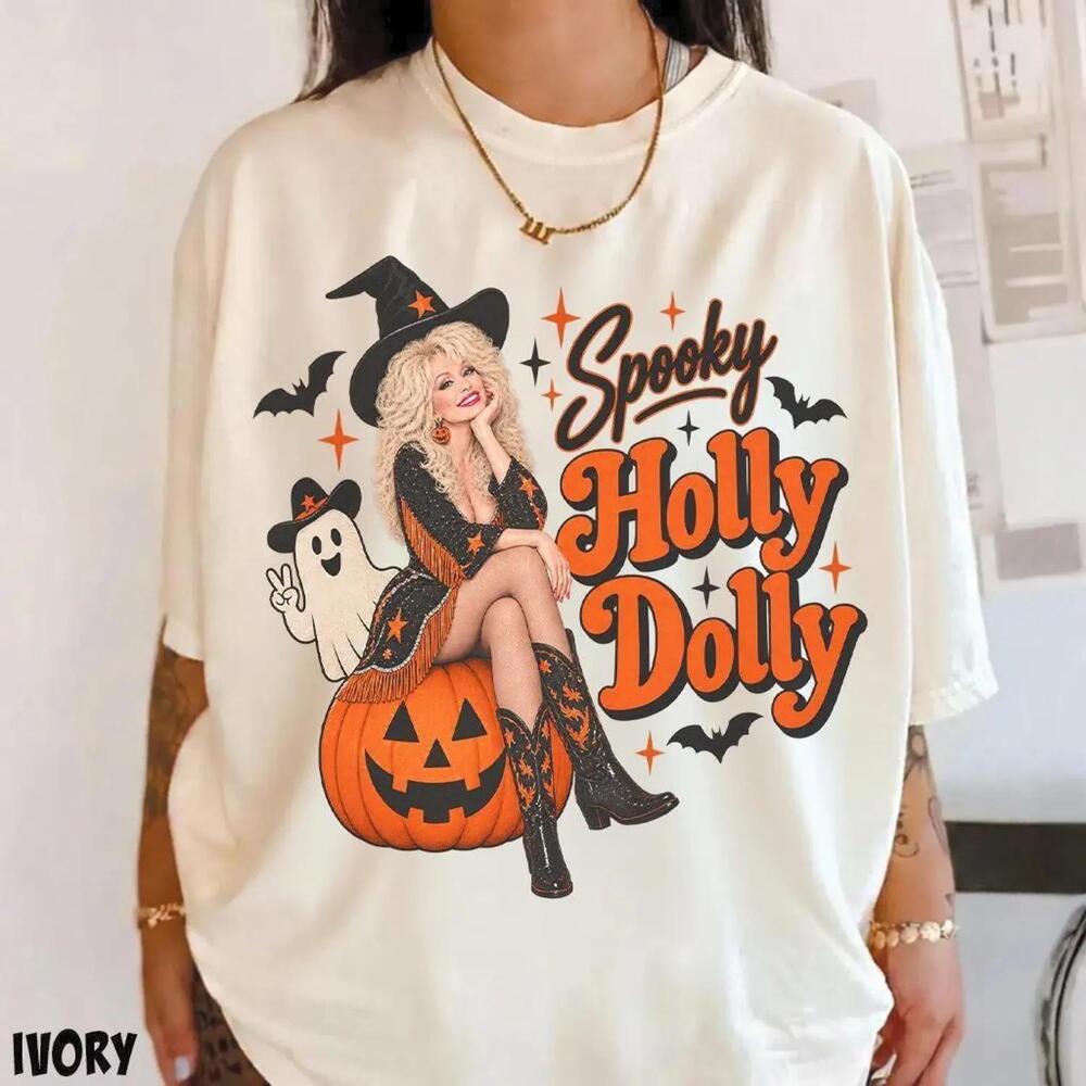 S Spooky Holly Dolly Shirt, Dolly Parton Halloween Tshirt, Western Cowgirl Tee